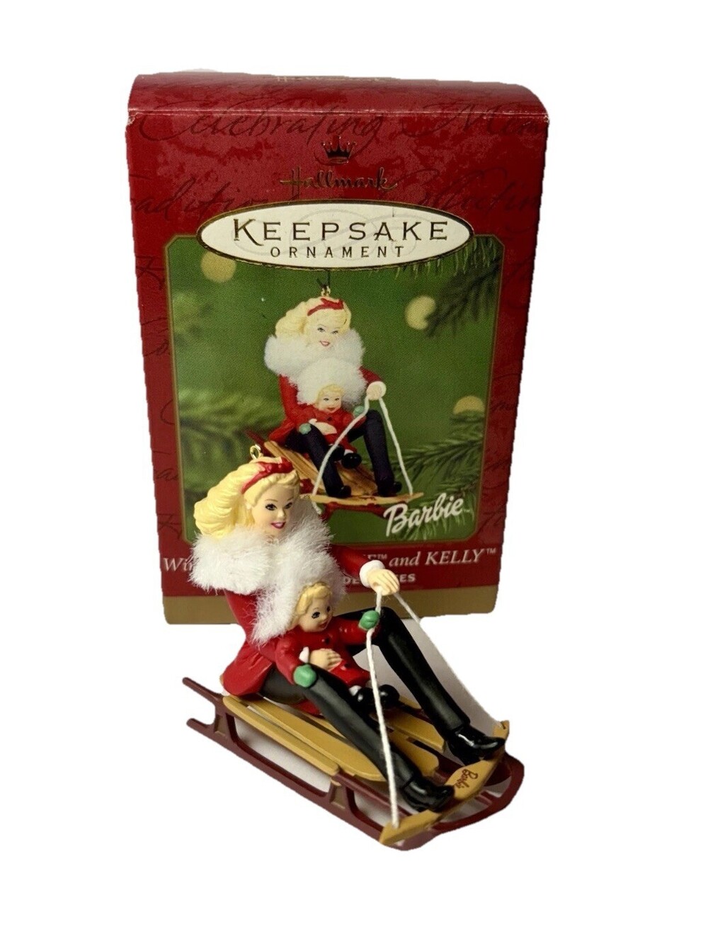 Hallmark Keepsake Winter Fun With Barbie And Kelly 2000 Exclusive Ornament New